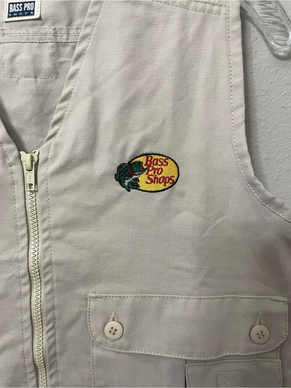 Bass Pro Shops Kids Khaki Utility Fishing Vest SZ 7 Unisex Outdoor Adventure - Picture 6 of 14